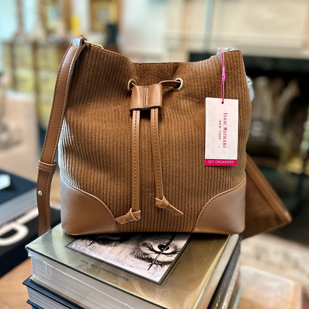 Isaac Mizrahi bag in Brown Corduroy - NWT